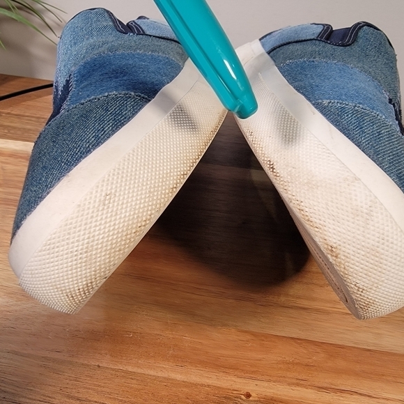 Sun + Stone Denim Patch Slip on Sneakers Loafers Size 12 - Picture 13 of 16